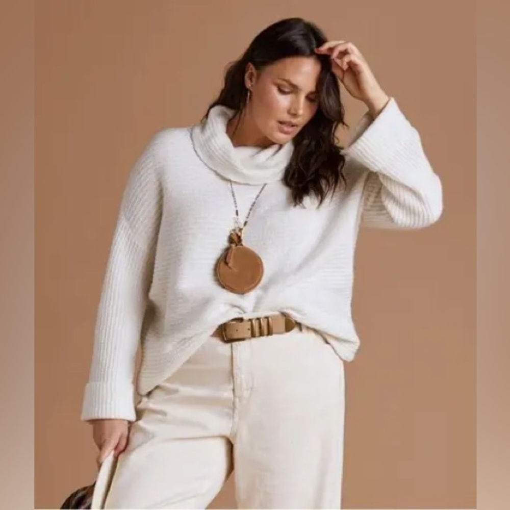 anthropologie pilcro cowl neck oversized knit sweater